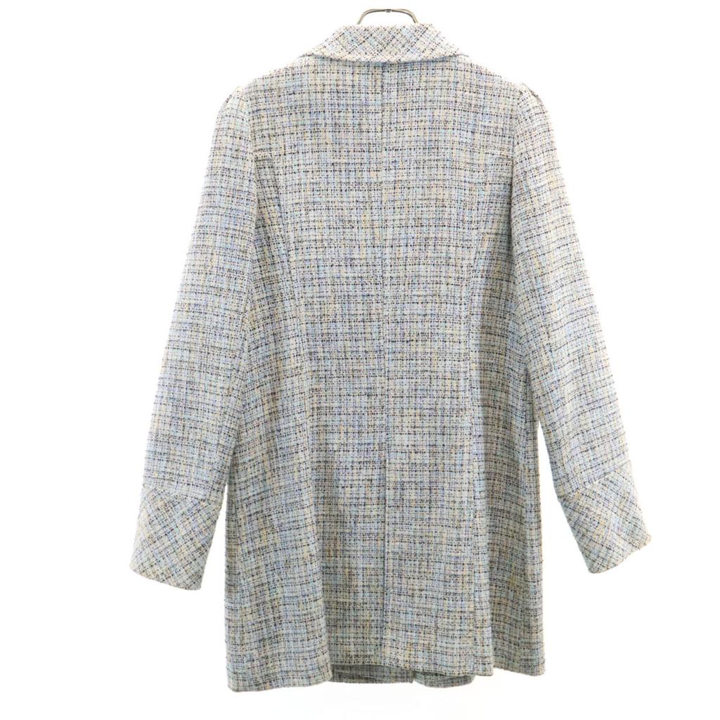 COURREGES Tweed Coat 40 Blue Women Used