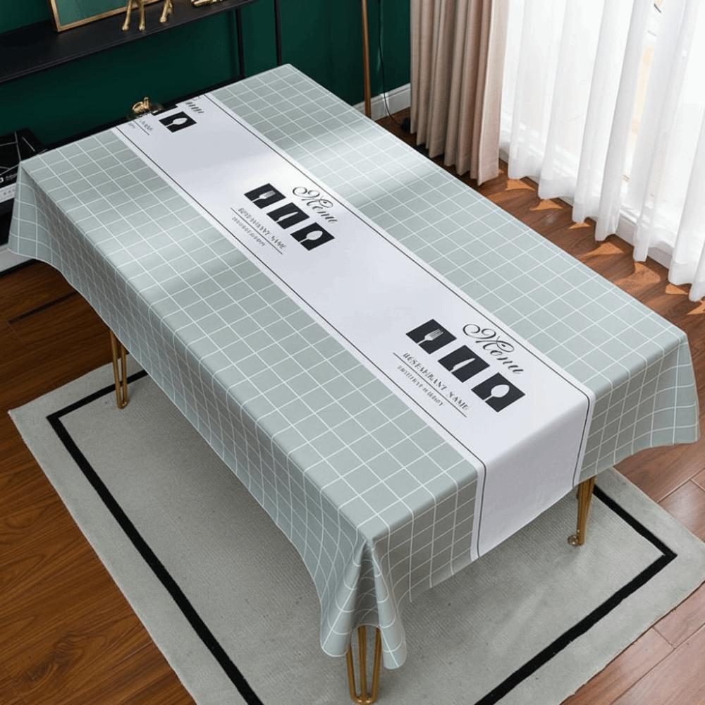 Table Decoration Waterproof PVC Tablecloth Anti-Scald Washable Table Mat Anti Slip Printed Table Cover Tea Table