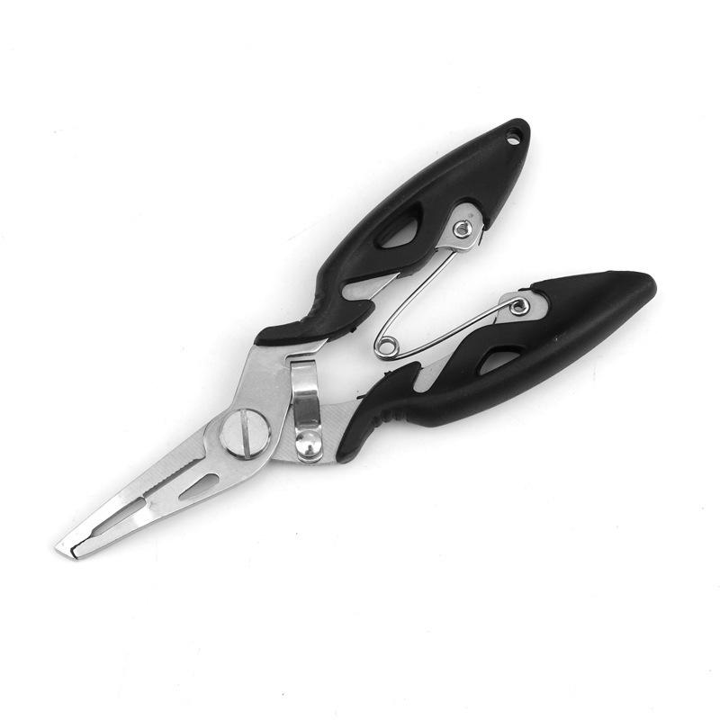 Lightweight Stainless Steel Fishing Pliers & Scissors - Multi-functional Tackle Tool with Hook Remover, Line Cutter, and Fish Gripper.