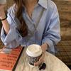 Comfortable and Versatile White Long-sleeved Shirt Female Loose Versatile Design Sense Niche Medium-length Tops Temperament Elegant Fashion Top