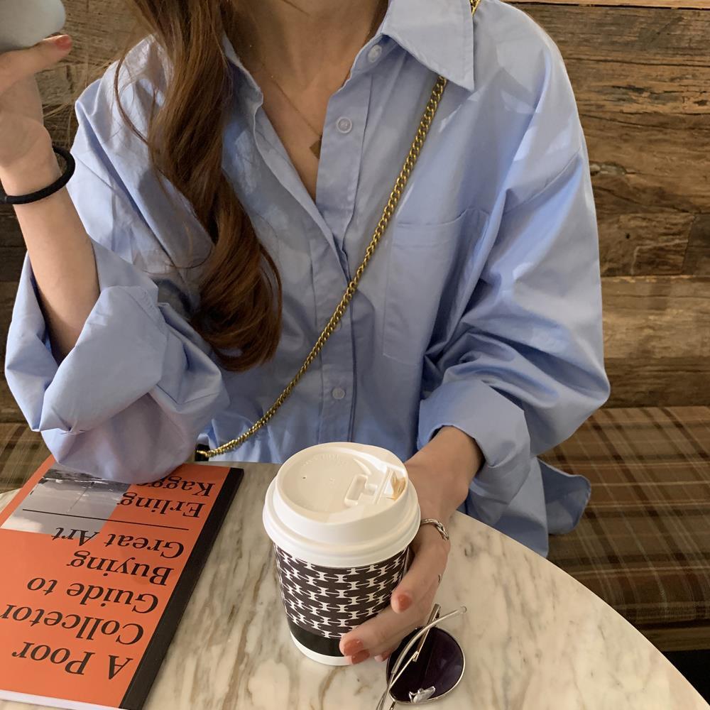 Comfortable and Versatile White Long-sleeved Shirt Female Loose Versatile Design Sense Niche Medium-length Tops Temperament Elegant Fashion Top