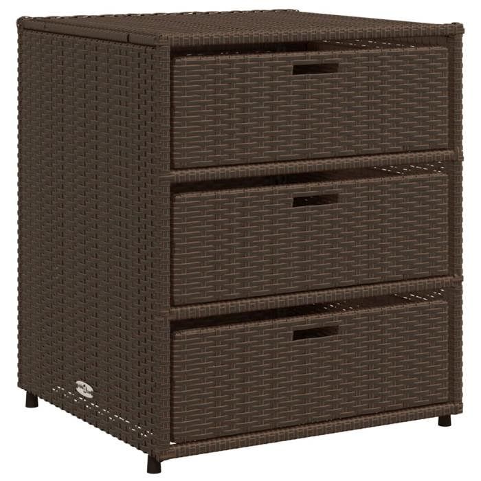 VidaXL Garden Storage Cabinet, Patio Organizer with Drawers, Outdoor Furniture Backyard, Brown 365556