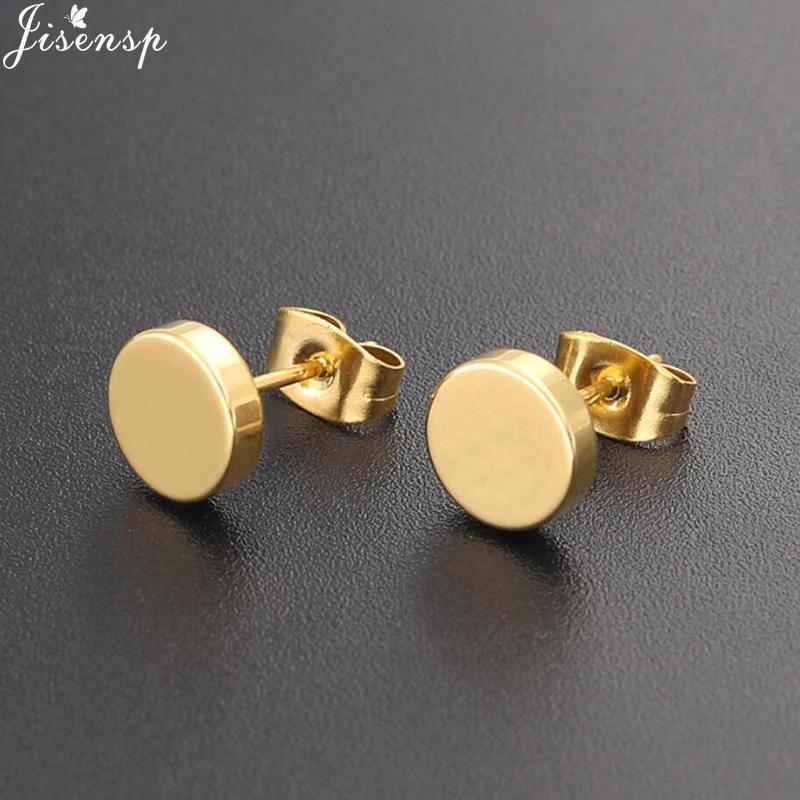 Small Stainless Steel Earrings Women Punk Jewelry Fashion Moon Leaf Scissors Snow Mountain Stud Earring Best Gift for Friends