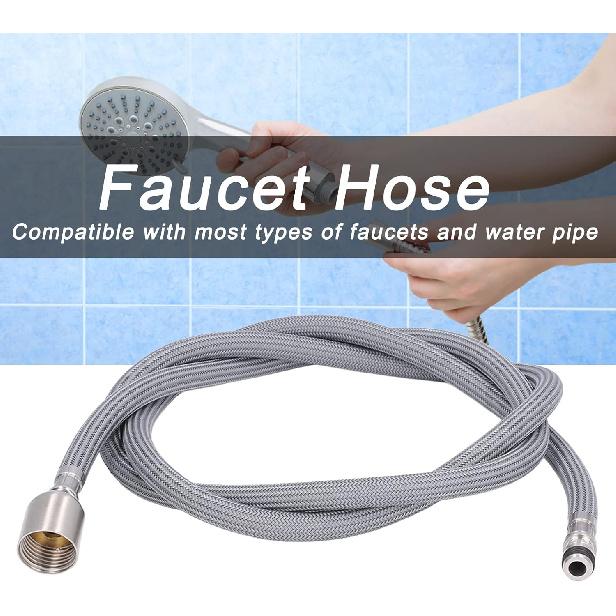 Pssopp PVC Faucet Hose, G1/2in, 1.5m, Gray, 1pc