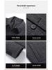 Men's Thickened Woolen Coat with Cotton Padding, Classic Striped Outerwear for Middle-Aged & Elderly, Dad's Style for Autumn/Winter.