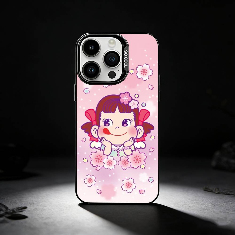 F-Fujiya-Milkys-Peko-C-Chan Phone Case For iPhone 17,16,15,14,13,12,11 Plus,Pro Max,XS,Colored silver phone case