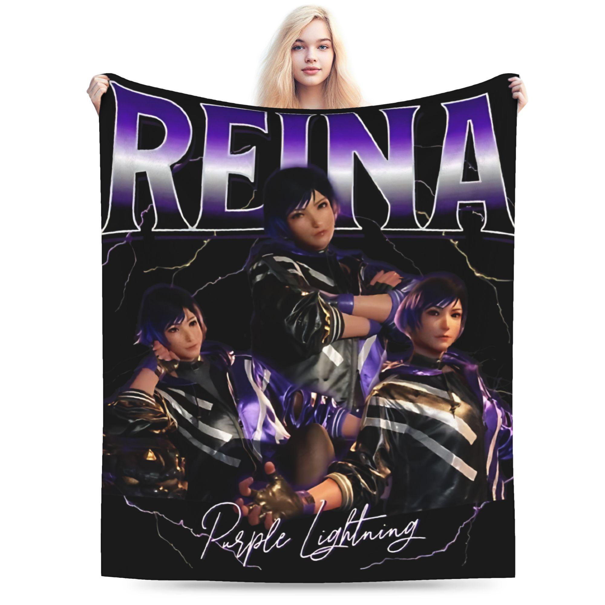 Рейна Теккен 8 Фиолетовая Молния Винтажное Пиратское Качество Мягкое Постельное Белье Пледы Зимние Студенты Диван Кровать Печатный Покрывало 30x40in