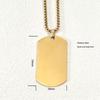 Mirror Polished Stainless Steel Engravable Military Dog Tag Pendant