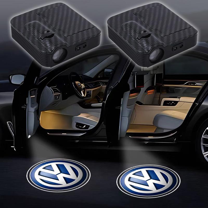 O32Pcs Car Door Welcome Light VW Logo HD Projector Lamp For Volkswagen Polo Golf GTI CC Tiguan Arteon Passat Jetta Touareg ID3 ID4
