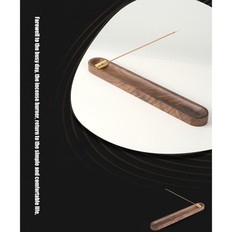 Vintage Wood Incenses Stick Holder Plate for Home Decors and Relaxation Meditations Incenses Burners Tray Ashes Catcher