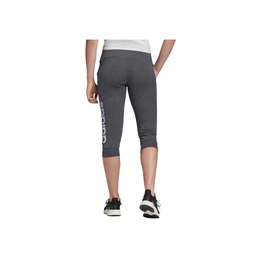 Adidas Letter Print Breathable Sports Capris Women Bottoms Gray FM6817