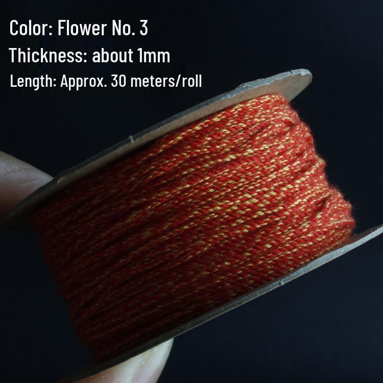 Multi-Color Hand-Twisted Cotton Rope for Beading and DIY Projects