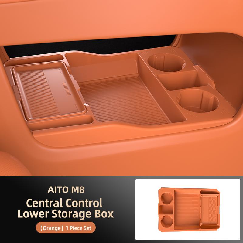 Suitable for Aito M8 Center Console Organizer, Armrest Box Lower Storage Box, Huawei Car Interior Decoration Accessories