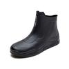 Fashion Rain Shoes Men's Non-slip Waterproof Shoes Kitchen Women's Rubber Shoes Car Wash Wear-resistant Water Boots Fleece Warm Short Rain Boots