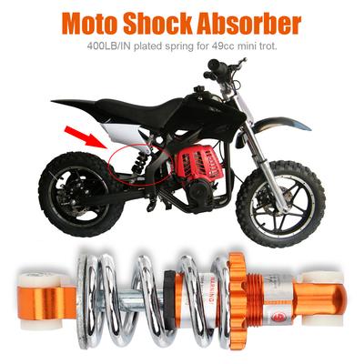 Motocyklový tlmič pre 49 cm3 Mini Trot Moto Príslušenstvo Výmena motora 125MM 400LB/IN pokovovaná rozteč tlmenia pružiny