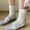 Summer Lightweight Children's Cool-feeling Mulberry Silk Pile Socks, Flowered Mid-calf Socks, Simple Dark-patterned Women's Socks, Boneless