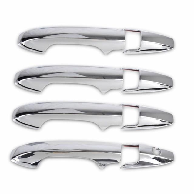 For Honda CRV CR-V 2007 2008 2009 2010 2011 ABS Chrome Carbon Fiber Black Door Handle Cover Trim Sticker Car Styling Accessories