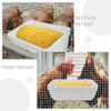 1Set Plastic Chicken Feeder Trough for Poultry Birds Goat Water Food Holder Splash Proof Wear Resistant Farming Feeding