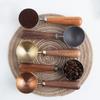 Easyworkz Retro Stainless Steel Coffee Measuring Scoop, 10g, Black Walnut Wood Handle [Gunmetal]