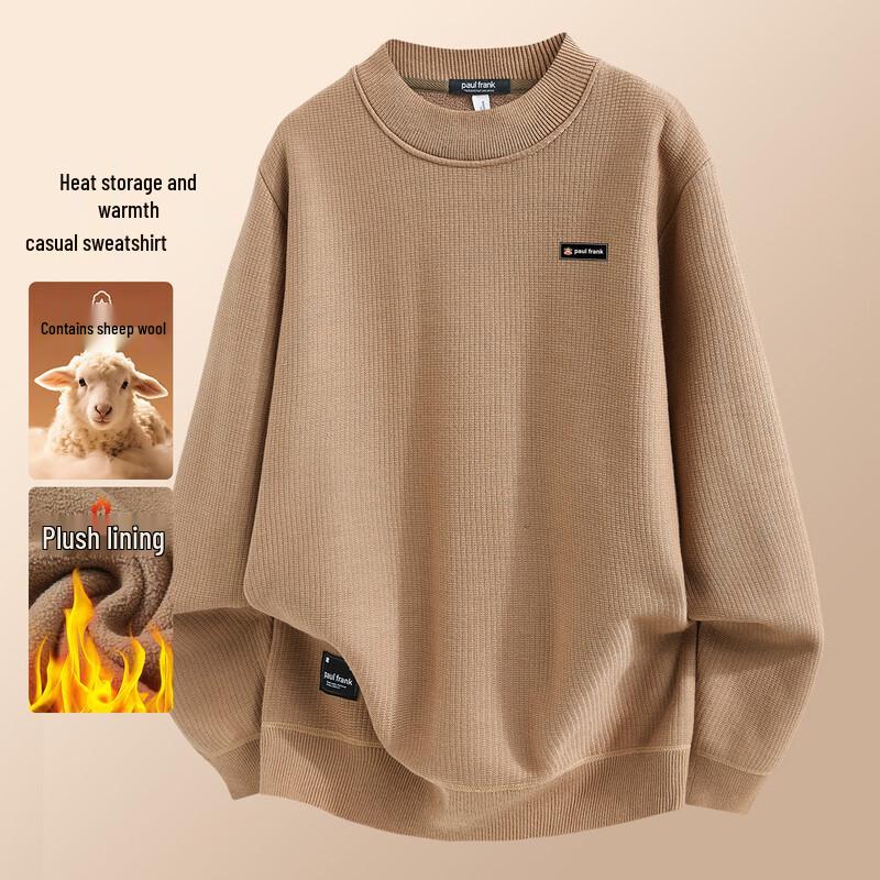 Paul Frank Men s Wool Blend Thickened Pullover Round Neck Sweater 4XL