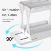 Kitchen Rotating Spice Rack 2 Tier Plastic Seasoning Spice Detachable Jar Storage Rack Pull Out Kitchen Cabinet Organiser