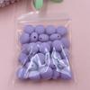 Hanmade Necklace Bracelet Flat Round Beads Jewelry Accessories Rubber Fashion Beaded Material Solid Color 30pcs DIY 12mm Handmade