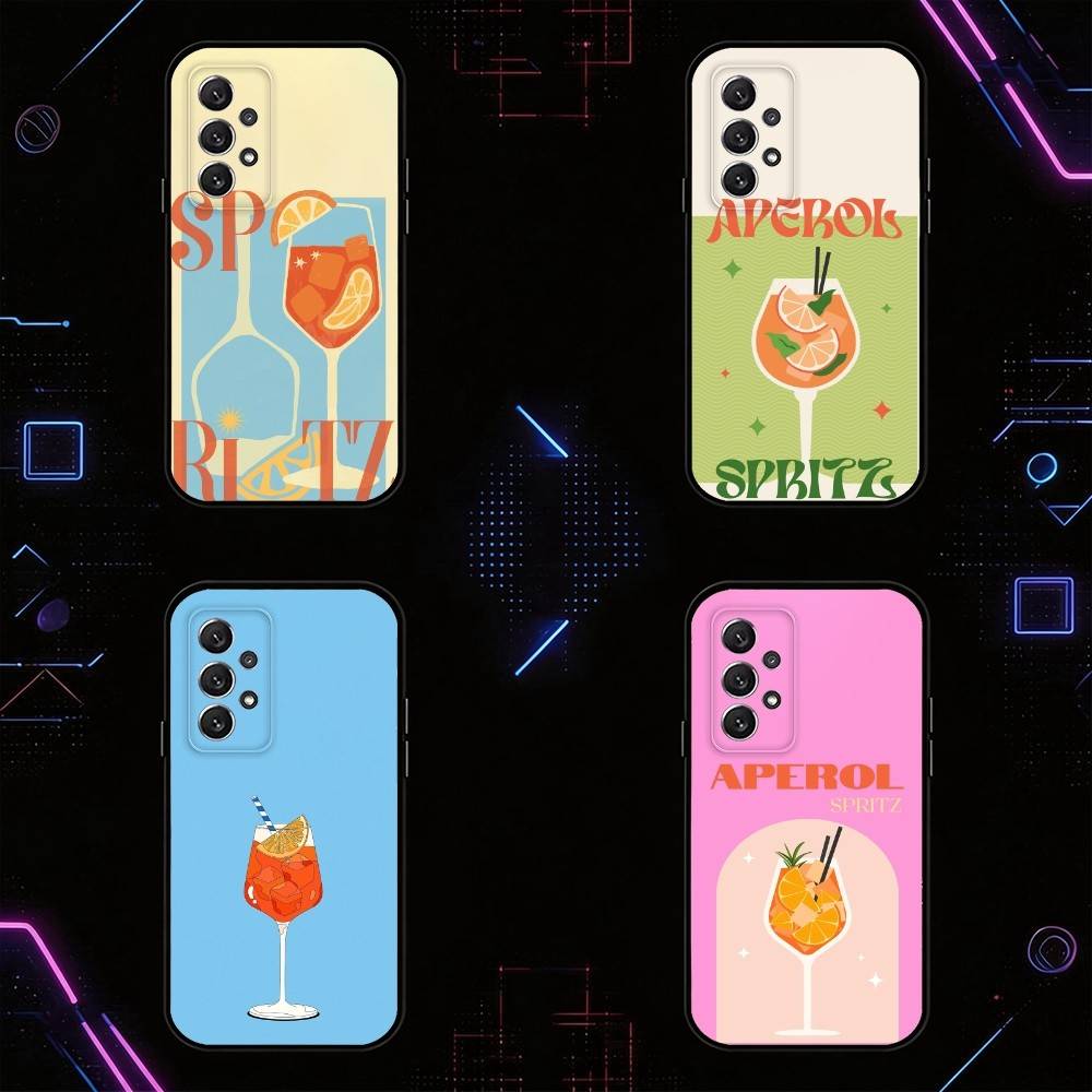 A-Aperol Spritz phone Case For Samsung S25,24,21,22,23,30,Ultra,20,Plus,Fe,Lite,Note Soft Black Cover