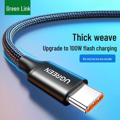 Greenlink 5A Type-C Braided 2m Charger Cable, 40W Fast Charge for Android, Suitable for China.