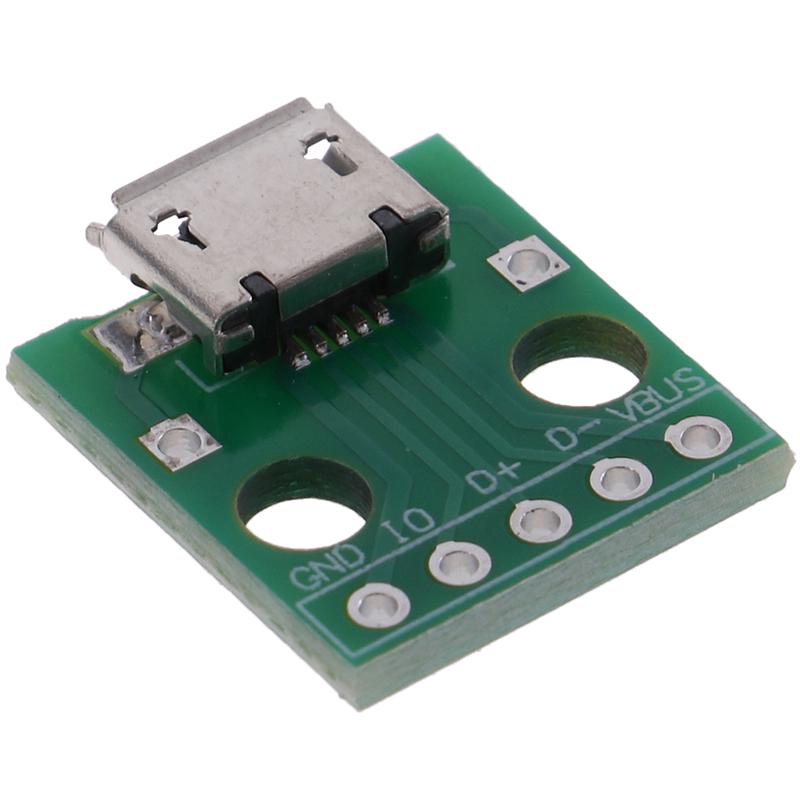 10Pcs Micro Usb To Dip Adapter 5Pin Female Connector Pcb Converter Board