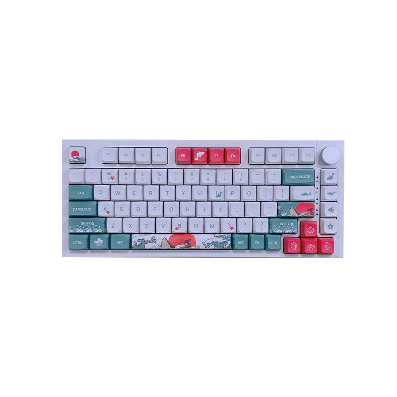 

SPYSELF 125 клавиш Coral Sea PBT Keycaps Set FA Profile Пятисторонняя сублимационная английская клавиатура на заказ для механических клавиатур