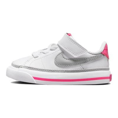 Court Legacy TD White Pink Prime Light Smoke Grey Baby Sneakers Kumquat DA5382-111
