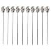 Set of 10 Cocktail Pick Stainless Steel Cocktail Pick Reusable Toothpicks Fruit Toothpick for Olives Appetizers Sandwich