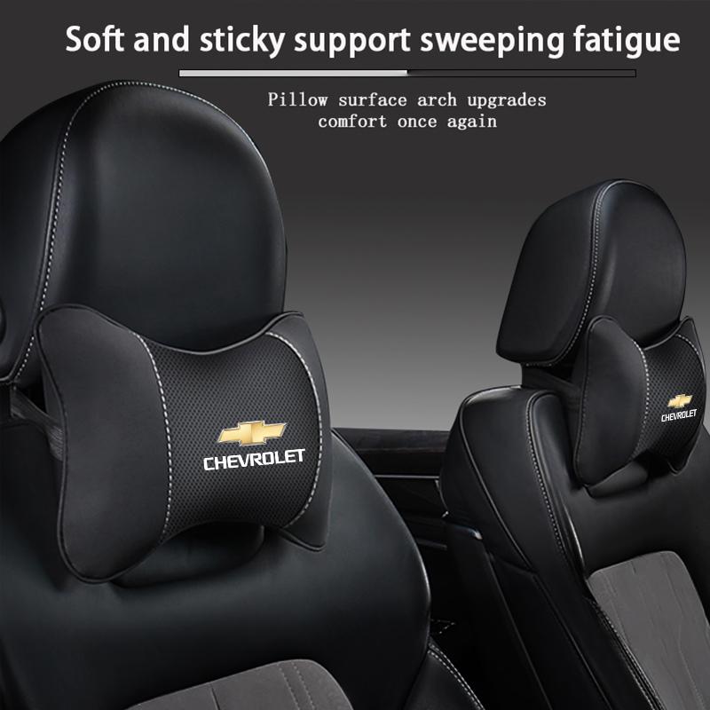 Leather Car Seat Headrest Memory Foam Comfort Neck Pillow Auto Interior For Chevrolet Bolt Impala Sonic Trax Niva Captiva Malibu