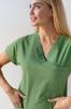 Σετ δύο τεμαχίων ιατρικά τρίβει Unisex Doctor Nursing Στολή Σετ ιατρικό ομοιόμορφο χειρουργικό μπλουζάκι + παντελόνι με κοντό μανίκι λεπτό ύφασμα Tericoton
