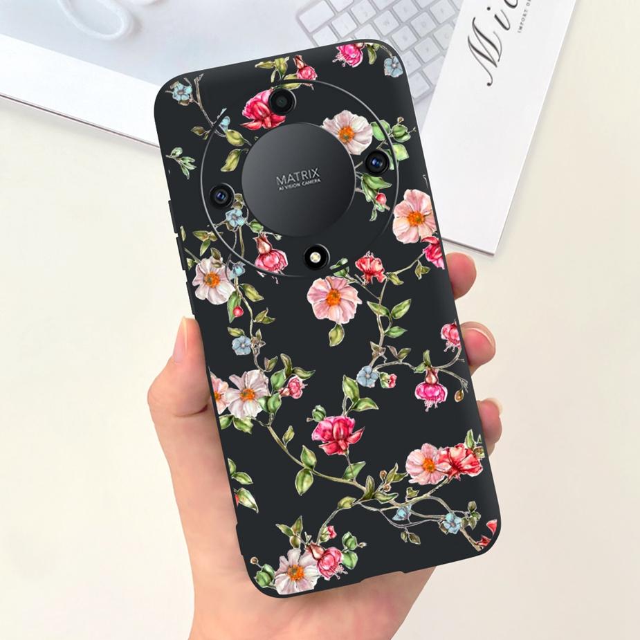 Für Honor Magic6 Lite Hülle Honor X9b Hübsche Mädchen Sonnenblumen Hülle Weiche Silikon Handyhülle Für Honor Magic6 Lite HonorX9b Bumper