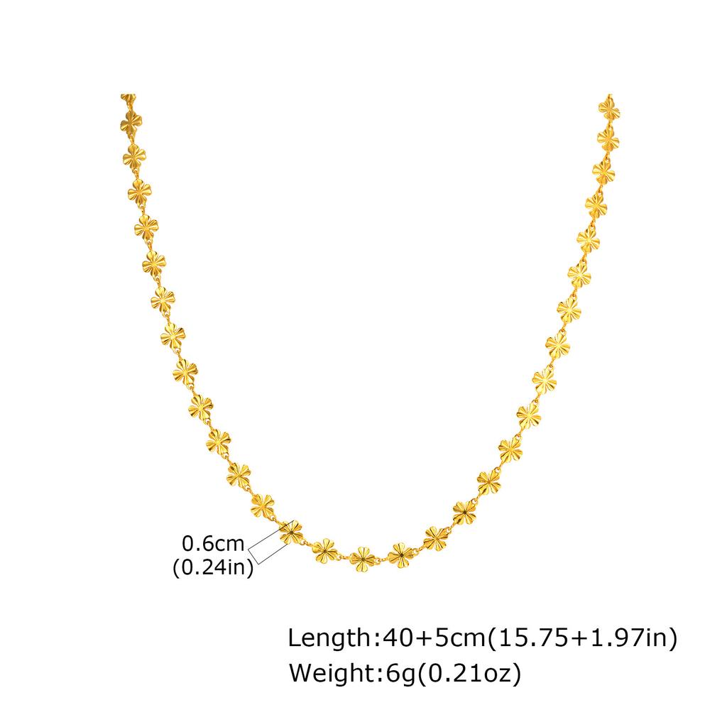 Jewelry Stainless Steel Clover Bracelet Titanium Steel Necklace Wind Fashion Jewelry Br-2610