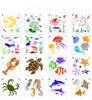 16 Sheets/set, Marine Creatures, Painting Templates, DIY Hand Drawn, Graffiti, Childlike Fun, Painting Tools, Plastic, Hollow Templates