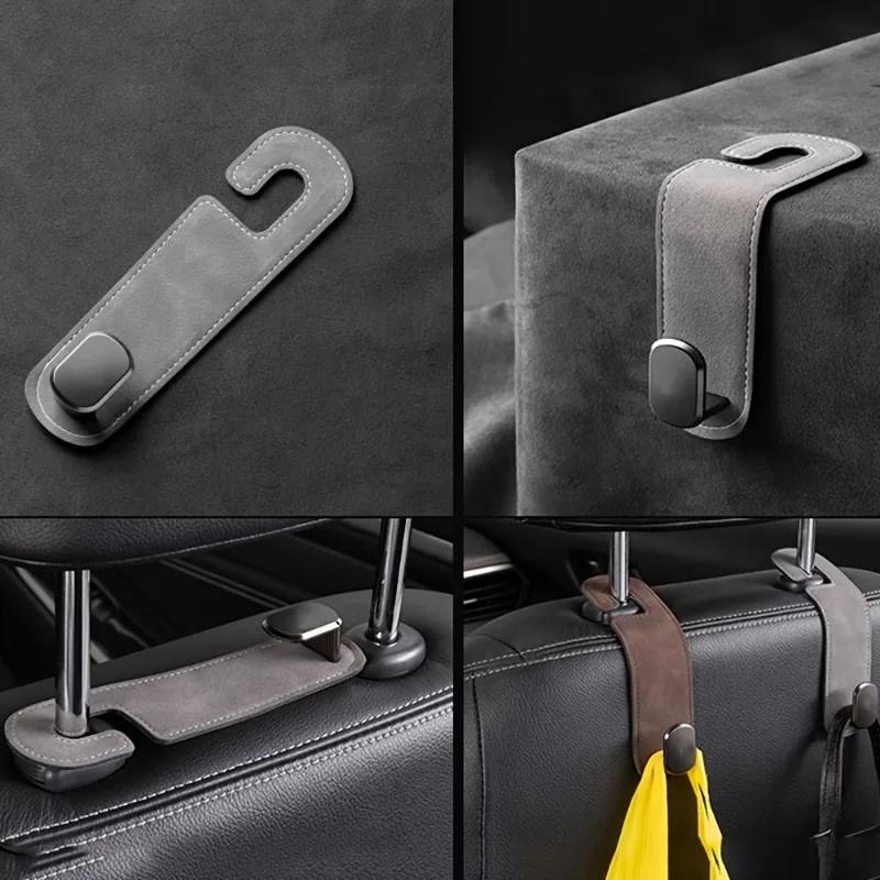 1pc Universal Auto Seat Headrest Hook Fur Zinc Alloy Car Storage Hanger Car Auto.