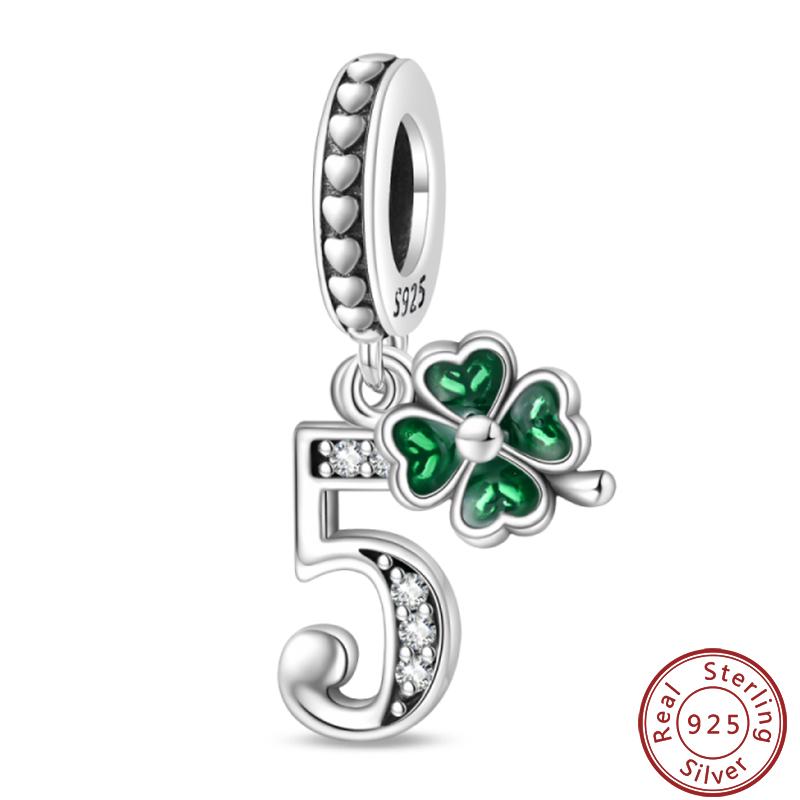Lucky Collection Copper Craft Lucky Number Clover Green Charms Beads 3Mm Diy Elegant Holiday Fine Jewelry Gifts