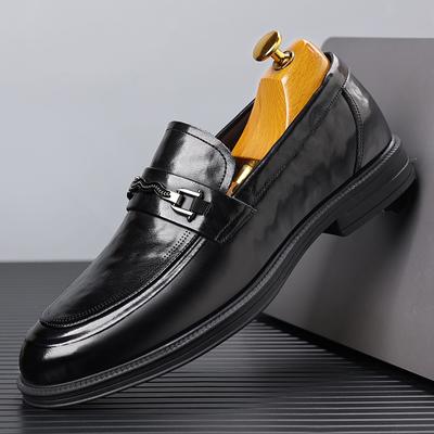 Men Dress Shoes Slip On Casual Fashion Mens Male Party Sneakers Black Leather Loafers Sapato Social Masculino Italian Shoes Men