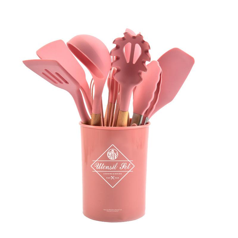 Hot Selling 19 Pcs Silicone Cooking Utensils Kitchen Utensil Set With Holder Kitchen Gadgets Tools Set Kitchen Accessories