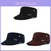 Adjustable Cotton Casual Flat Top Cap With Curved Brim For Men And Women