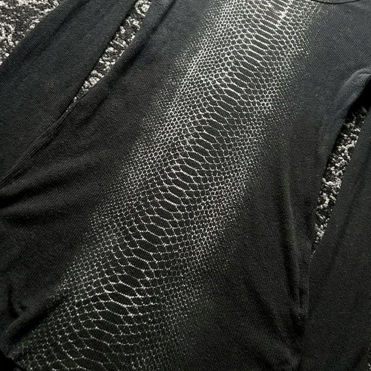 Subculture Snake Print Visual Kei Punk Rock Long Sleeve Tee