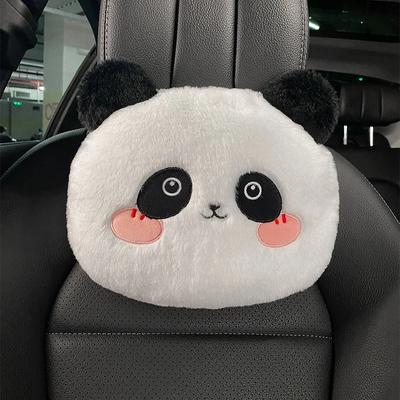 1 szt. Uroczy samochodowy zagłówek z motywem kreskówkowym, uroczy panda, prosty, uroczy dodatek do wnętrza, kreatywny prezent dla dziewczynek