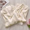Summer French Cute Bear Print Pajamas Short-Sleeved Trousers Can Be Worn Outside A Two-Piece Set