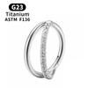 F136 G23 Titanium Nose Ring 16G Hinged Segment CZ Septum Clicke Daith Earrings Hoops Ear Cartilage Tragus Helix Piercing Jewelry