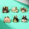 Walnut Genshin Impact Lapel Pin With Cartoon Design Character