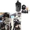 Universal Car 3-Port Oil Catch Can Tank Separator 1 Outlet 2 Inlet With Breathing Filter And Oil Drain Valve Filter Kit Black