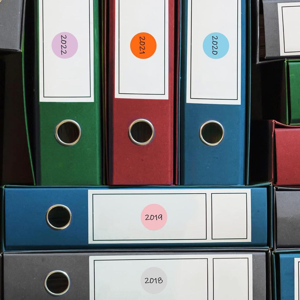 Gersoniel 15000 Pcs 3/4 in Round Color Coding Labels Roll Adhesive Solid Colors Dot Stickers Assorted Colored Circle Stickers Dot Label Stickers for