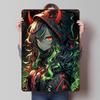 Anime Girl With Red Horns Printed Poster Customized Wall Art Retro Vintage Metal Tin Signs for Home Office Decor Decoration Room